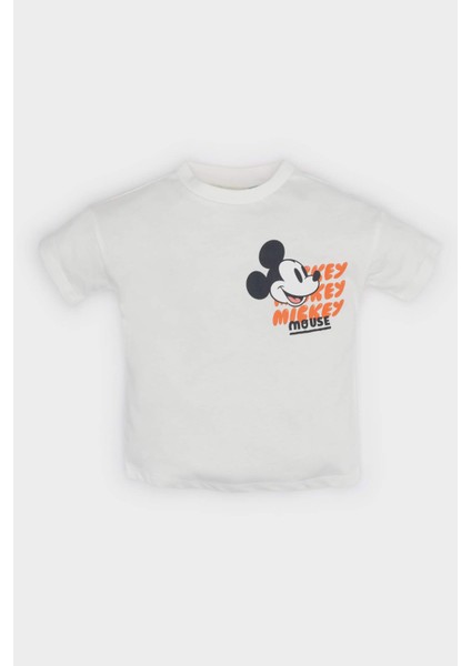 Erkek Bebek Disney Mickey & Minnie Kısa Kollu Tişört E7175A525SM