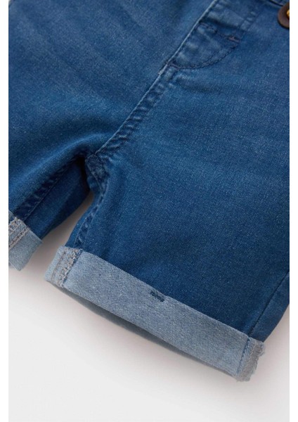 Erkek Bebek Pantolon Askılı Jean Şort C2289A525SM