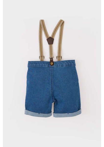 Erkek Bebek Pantolon Askılı Jean Şort C2289A525SM