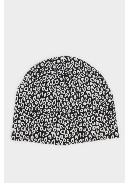 Kız Çocuk Desenli Pamuklu Bere F2398A825SM