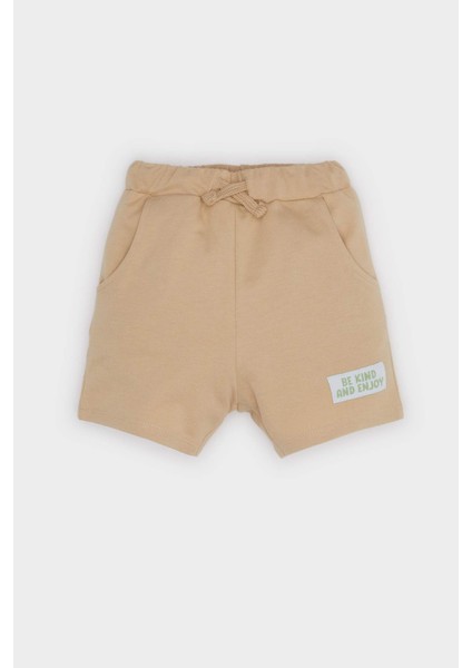 Erkek Bebek 2'li Takım Baskılı Kısa Kollu Polo Tişört Beli Lastikli Şort E8733A525SM fiyatları