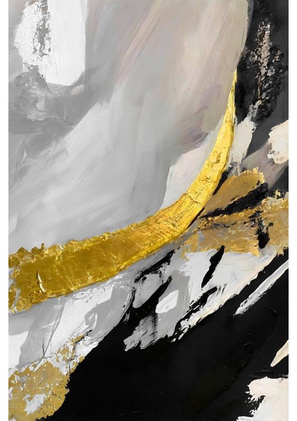Soyut Abstract Kombin Çerçeveli Cam Tablo 2'li