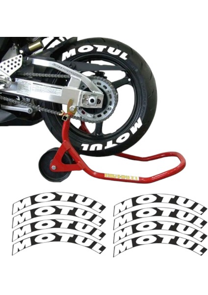 Lastik Yanak Yazısı 3D Motul Siyah