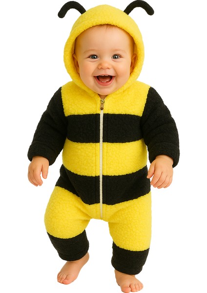 x Ipek Atlas Erkek Kız Bebek Çocuk Peluş Arı Tulum