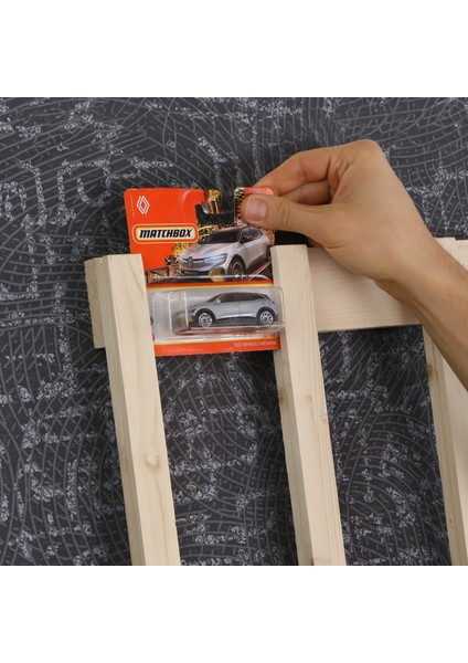 Regular Kart Rafı, Doğal Ahşap Regular Kart Sergileme Vitrini, Kutusunda Card Oyuncak Araba Rafı