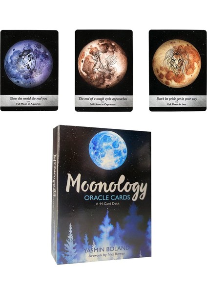 Moonology Oracle Cards – Ay Fazları Temalı Kehanet Kartları (10,5 x 7,5 Cm)