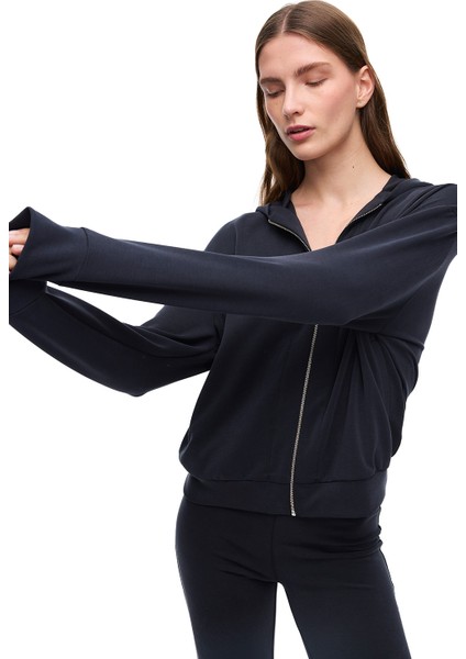 Elkes Siyah Renk Regular Fit Bisiklet Yaka Takma Kol Eşofman fiyatları