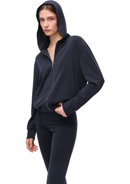 Elkes Siyah Renk Regular Fit Bisiklet Yaka Takma Kol Eşofman modelleri