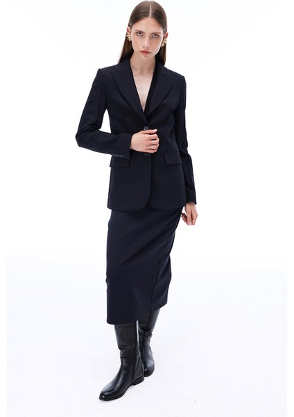 Animas Regular Fit Standart Boy Takma Kol Erkek Yaka Siyah Ceket fiyatları