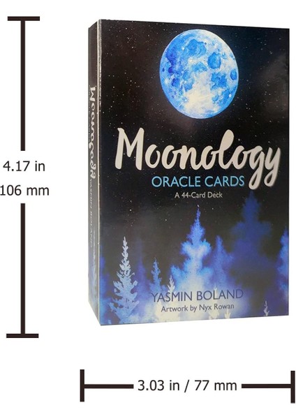 Moonology Oracle Cards – Ay Fazları Temalı Kehanet Kartları (10,5 x 7,5 Cm)