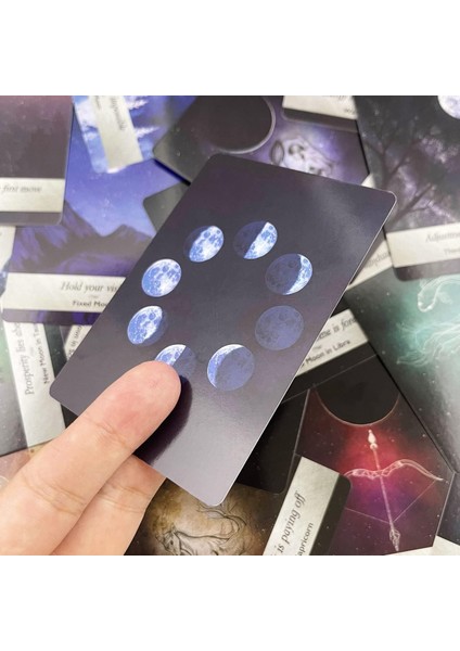 Moonology Oracle Cards – Ay Fazları Temalı Kehanet Kartları (10,5 x 7,5 Cm)