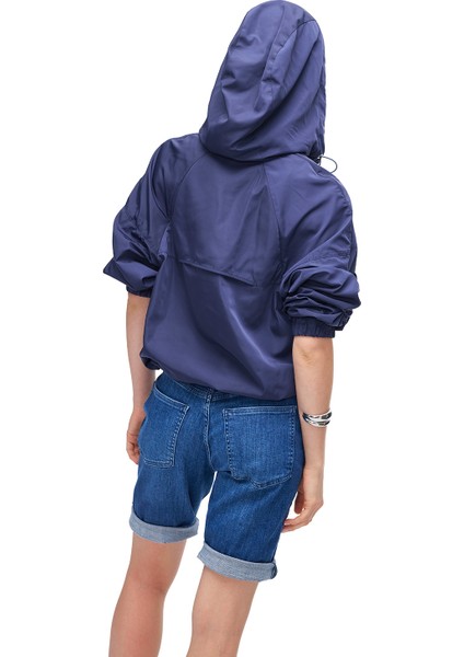 Amiens Lacivert Renk Rahat Kalıp Dik Yaka Düşük Kollu Mont indirimleri