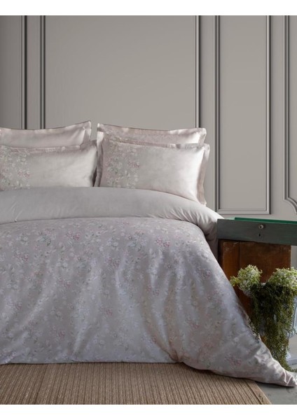 Franny Bej Elegance Baskılı Saten Çift Kişilik Nevresim Takımı
