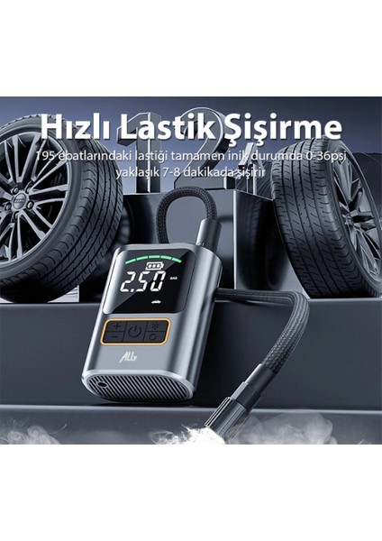 Mefa Ös Dijital Basınç Göstergeli Oto Lastik Şişirme Pompası Hava Kompresörü ST-5528