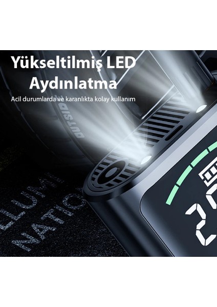Mefa Ös Dijital Basınç Göstergeli Oto Lastik Şişirme Pompası Hava Kompresörü ST-5528