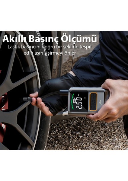 Mefa Ös Dijital Basınç Göstergeli Oto Lastik Şişirme Pompası Hava Kompresörü ST-5528