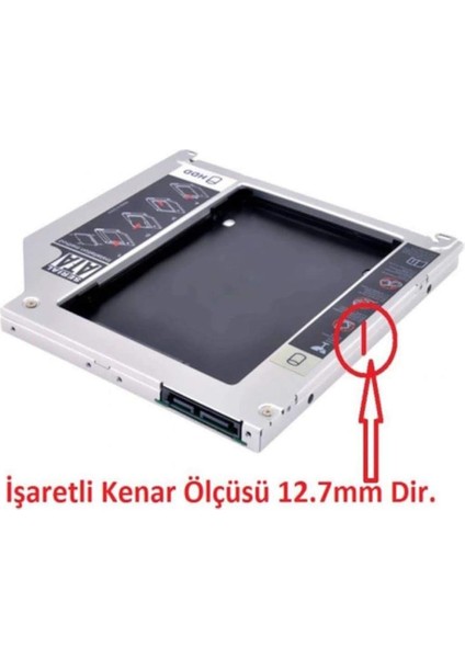 12.7 mm Sata HDD Harddisk Caddy Kızak Kutu Laptop SSD Notebook Ikinci HDD Takma