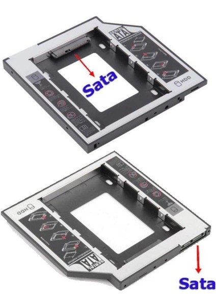 12.7 mm Sata HDD Harddisk Caddy Kızak Kutu Laptop SSD Notebook Ikinci HDD Takma