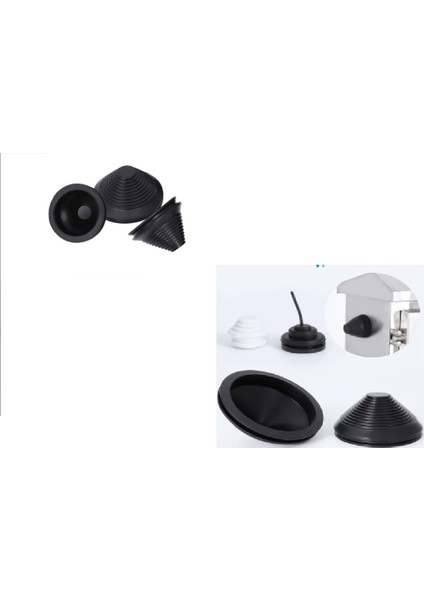 Kauçuk Tel Delik Toz Kapakları Fişler Siyah Konik Kablo Ayırma Parçası Halka Conta Contası Giriş Çıkış Kutusu Plaka Kablo Koruyucu 130MM DQT/130 Tx Ф130 1 Adet