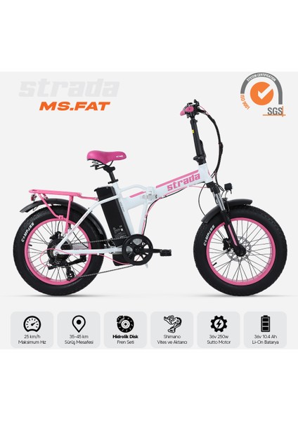 Strada Cycles Mr. Fat Hidrolik Disk Katlanabilir Fat Bike 20 Jant Bisiklet