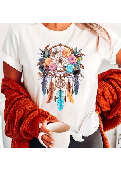 Dream Catcher Özel Tasarım Baskılı Oversize Tshirt