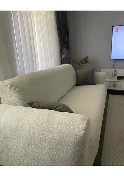 Baqdo Koltuk Örtüsü Jakarlı, Düz Desen 3+3+1+1 Lastikli Koltuk ,kanepe ,çekyat Örtüsü ,kılıfı Esnekli fiyatları