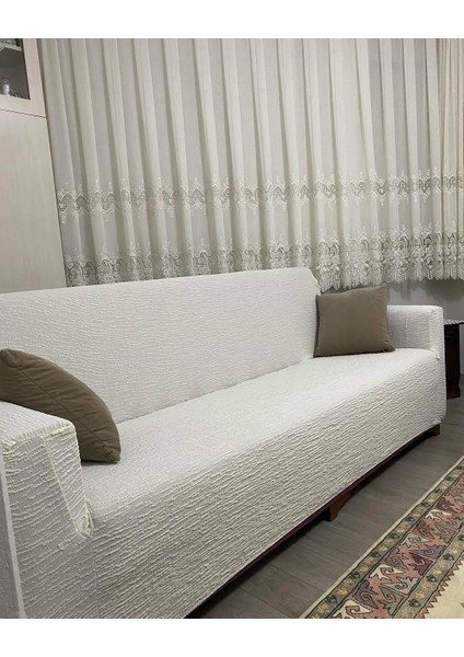 Baqdo Koltuk Örtüsü Jakarlı, Düz Desen 3+3+1+1 Lastikli Koltuk ,kanepe ,çekyat Örtüsü ,kılıfı Esnekli modelleri