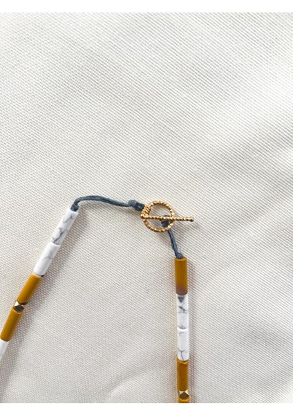 Havlit ve Jasper Taşı Kolye