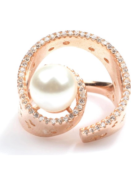 925 Ayar Gümüş 9 Tasarım Incili Yüzük fırsatları