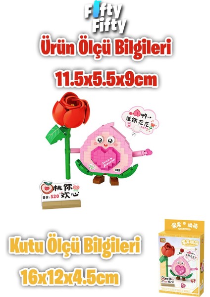 LOZ Micro Block Serisi Sevimli Çiçek 330 Parça Oyuncak Yapım Seti FFLZ-8818