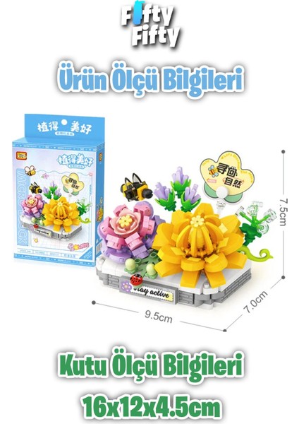 LOZ Micro Block Serisi Sevimli Çiçek 390 Parça Oyuncak Yapım Seti FFLZ-8832