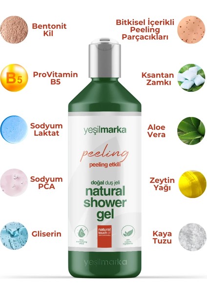 Doğal Duş Jeli Peeling Etkili Sülfatsız Organik fırsatları