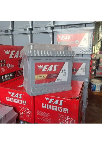 12V 55 Ah Kare Otomobil ve Hafif Ticari Konvansiyonel Extr A