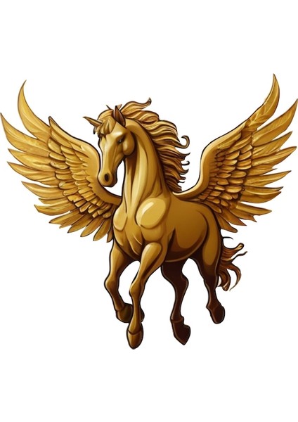 5 Adet 11X10 cm Pegasus Sticker Defter Dolap Laptop Kask Araba Motor Sticker