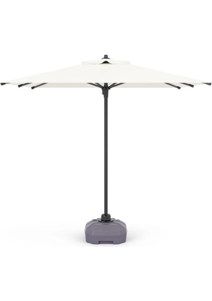 Mini Pro Push-Up Sistemli Şemsiye 210 x 210 Bahçe Balkon Plaj Şemsiyesi Beyaz