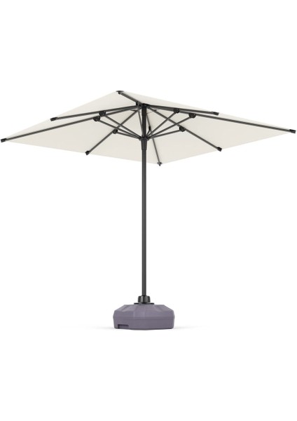 Mini Pro Push-Up Sistemli Şemsiye 210 x 210 Bahçe Balkon Plaj Şemsiyesi Beyaz