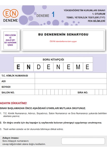 Fen Bilimleri Denemesi