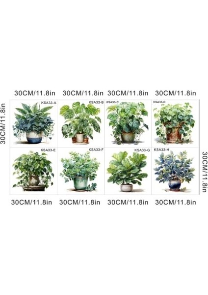 Tropikal Bitkiler Duvar Stickerı Model A