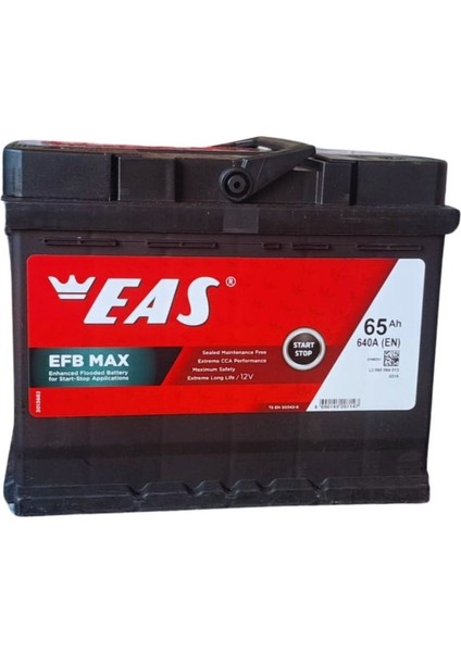 12V 65 Ah Efb Max 3 Yıl Garanti Otomobil ve Hafif Ticari Start-Stop Efb Max