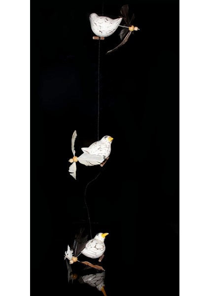 Ahşap Hayvan Figürlü Rüzgar Çanı Model 1