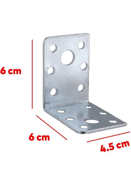 (10 Adet) Mobilya Eşya Dolap Duvara Sabitleyici Köşebent Bağlantı Aparatı L Demiri Gönye 60X60X45 mm fiyatları