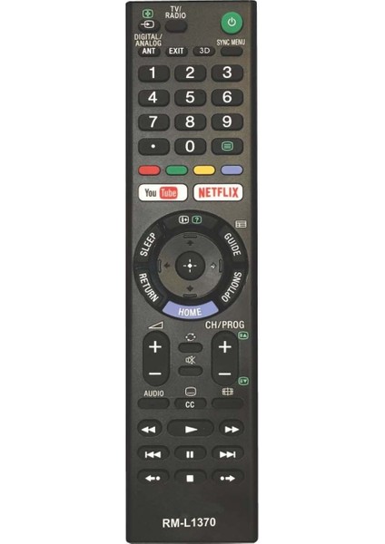 Sony Rm-L 1370 Netflix-Youtube Tuşlu LCD Kumandası