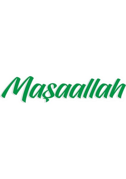2 Adet 24X8 cm Maşaallah Sticker Laptop Kask Araba Motor Defter Sticker