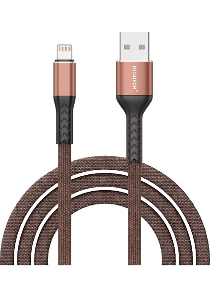 iPhone 7 / 7 Plus Uyumlu Lightning Örgülü Hızlı Şarj kablosu 2 Metre