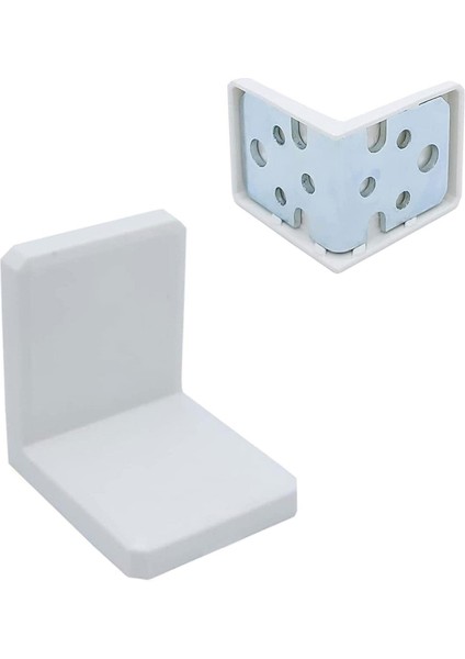 (10 Adet) Mobilya Dolap Askı Elemanı Montaj Bağlantı Sabitleme Sabitleyici Demiri Beyaz 40X40X35 mm fırsatları
