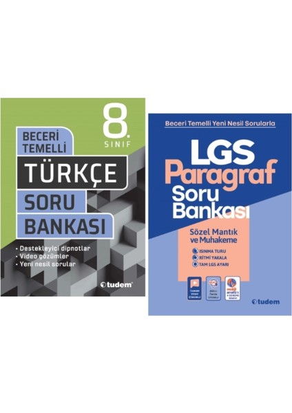 Tudem Yayınları 8.sınıf Lgs Beceri Temelli Türkçe - Paragraf Soru Bankası