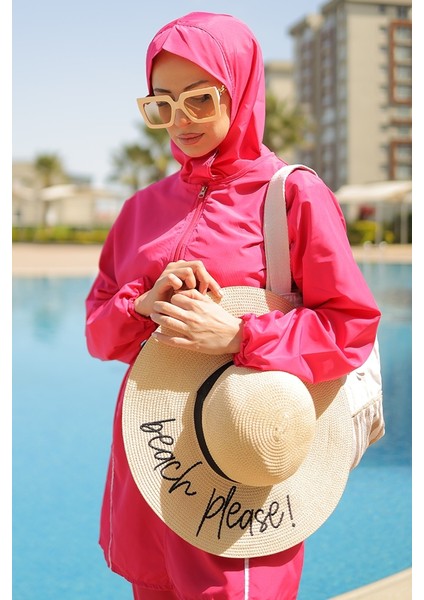 4'lü Tesettür Mayo Takımı 1453 - Fuşya indirimleri