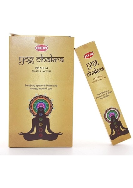 Hem Yog Chakra Masala Aromalı Çubuk Tütsü