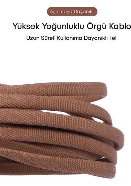 Xiaomii Redmi Note 9 / 9s / 9 Pro / 9 Pro 5g Uyumlu Typec Örgülü Hızlı Şarj Kablosu