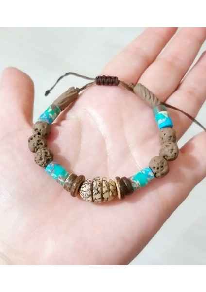 Bodhi Ağacı Varisit Doğaltaşlı Toprak Boncuklu Unisex Bileklik fırsatları